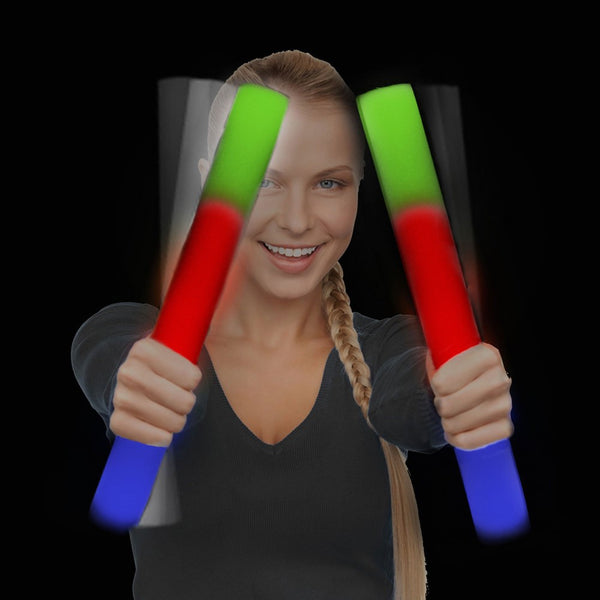 Fun Central AC894 LED Foam Stick Baton Supreme - Multicolor - 12 Pack