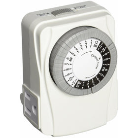 Power Zone TNI2423 Two Grounded Outlet 24 Hour Heavy Duty Mechanical Indoor Timer
