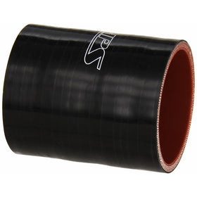 HPS HTSC-212-BLK Silicone High Temperature 4-Ply Reinforced Straight Coupler Hose, 100 PSI Maximum Pressure, 3" Length, 2-1/8" ID, Black