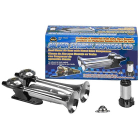 Wolo (836) Silver Streak DD Roof Mount Dual Trumpet Air Horn with Direct Drive Compressor