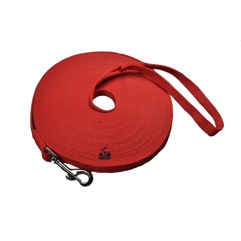 Long Dog Puppy Obedience Recall Training Agility Lead, Leash - RED, 50' Foot - by, Downtown Pet Supply