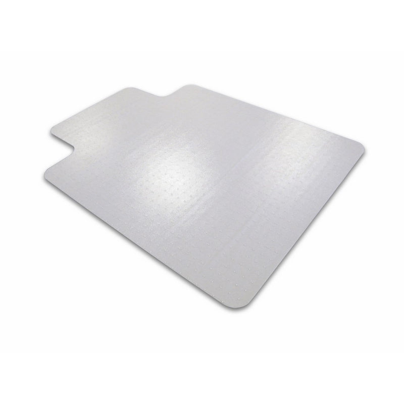 Cleartex Ultimat Chair Mat, Clear Polycarbonate, For Plush Pile Carpets over 1/2", Rectangular with Lip, 48" x 53" (FR1113427LR)