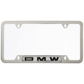 BMW License Plate Frame w/BMW Logo POLISHED stainless steel