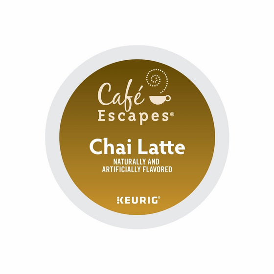 Cafe Escapes Chai Tea Latte, Keurig K-Cups, 72 Count