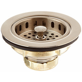 Keeney K5445DSBN Cast Brass Drop Post Sink Strainer Basket, Brushed Nickel