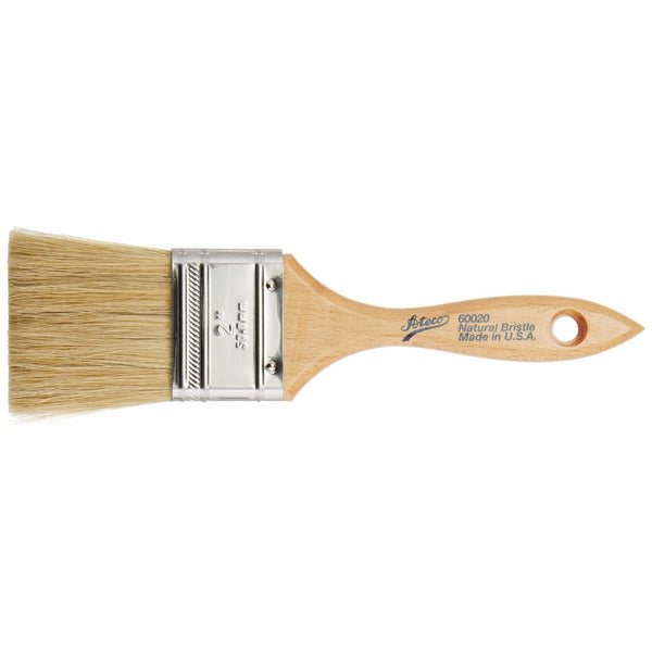 Ateco 60020 Pastry Brush, 2-Inch Wide Head with Natural White Boar Bristles, Stainless Steel Ferrule & Wood Handle