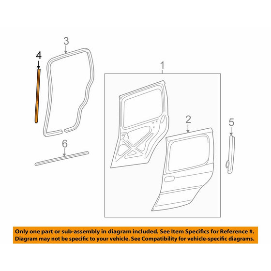 Genuine GM 15889122 Door Edge Guard, Front