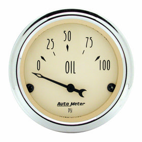 Auto Meter 1827 Antique Beige Oil Pressure Gauge