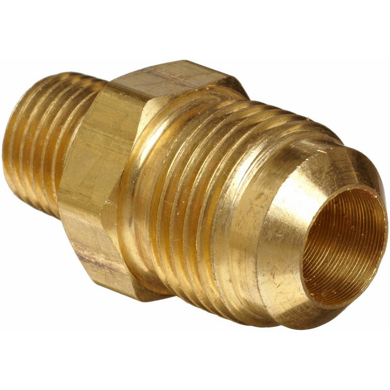 Anderson Metals Brass Tube Fitting, Half-Union, 1/4" Flare x 1/2" Male Pipe