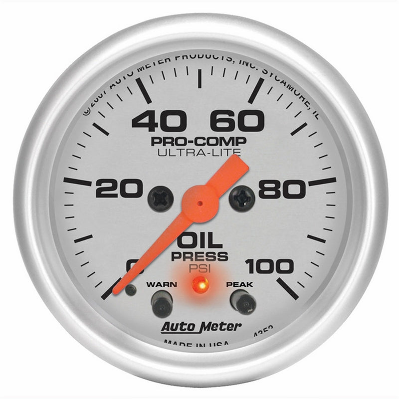 Auto Meter 4352 Ultra-Lite Electric Oil Pressure Gauge