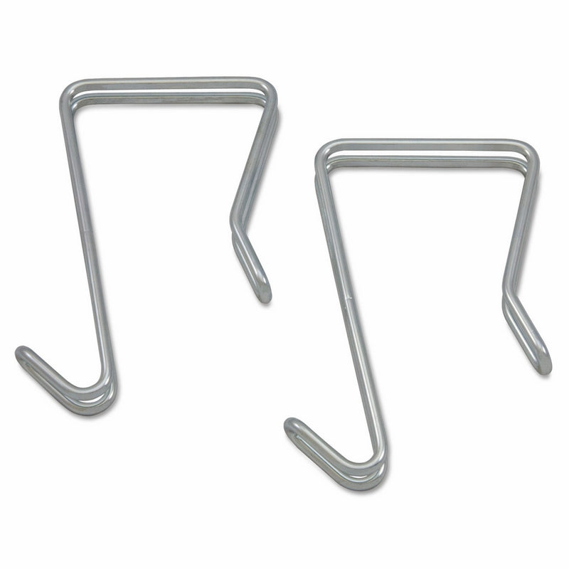 Alera ALECH1SR Single Sided Partition Garment Hook, Silver, Steel (Pack of 2)