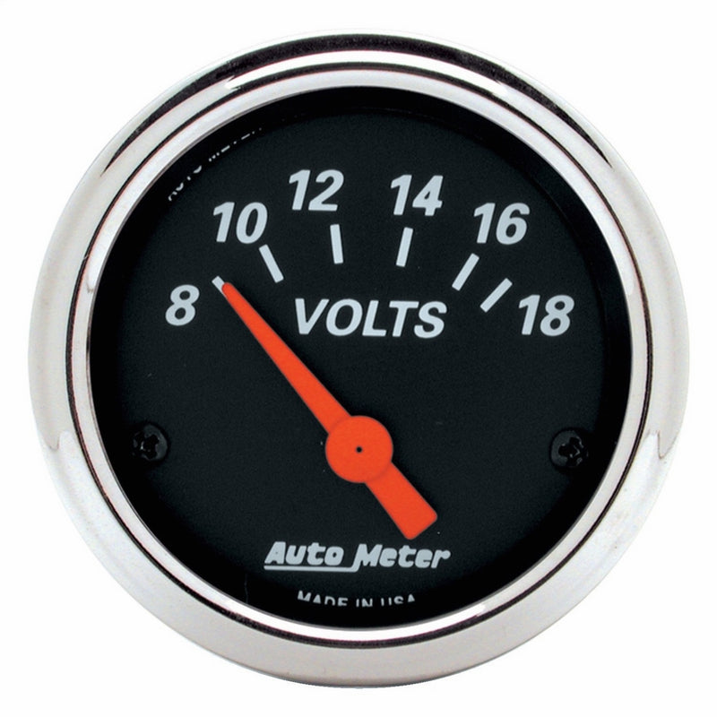 Auto Meter 1483 Designer Black Voltmeter Gauge