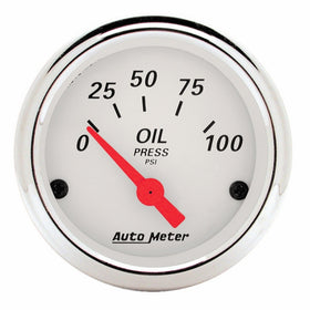 Auto Meter 1327 Arctic White Oil Pressure Gauge