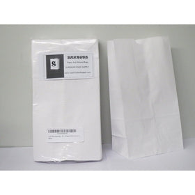 2 lb. white paper bag- appx. 8'' x 4.3'' x 2.5 '' appx.- 100/ pack