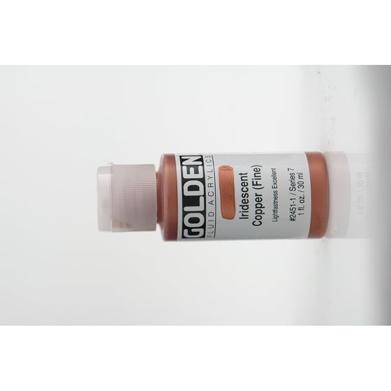 Golden Fluid Acrylic Paint 1 Ounce-Iridescent Copper