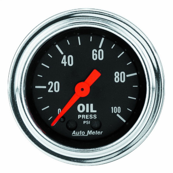 Auto Meter 2421 Traditional Chrome Mechanical Oil Pressure Gauge