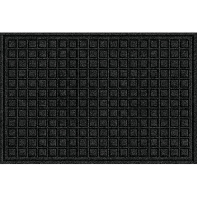 Textures Blocks Entrance Door Mat, 2-Feet by 3-Feet, Onyx