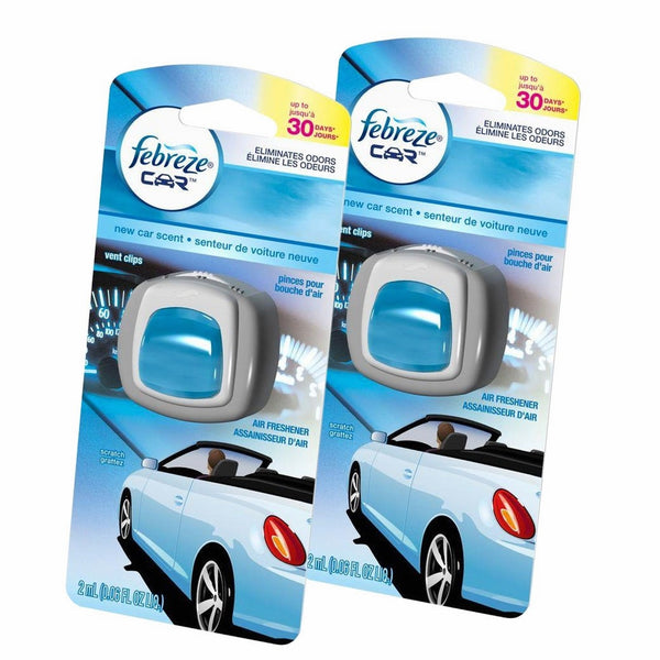 Febreze Air Freshener, Car Vent Clip Air Freshener, New Car Air Freshener, 2 Clips