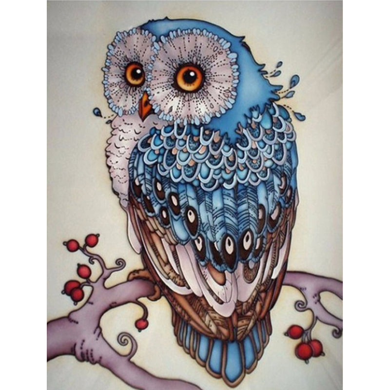 DIY 5D Diamond Painting Kit, Full Drill Animal Owl Embroidery Rhinestone Cross Stitch Arts Craft for Canvas Wall Decor