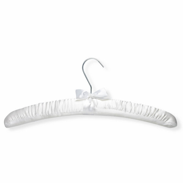 Honey-Can-Do HNG-01228 Unscented Satin Padded Hanger, White, 3-Pack