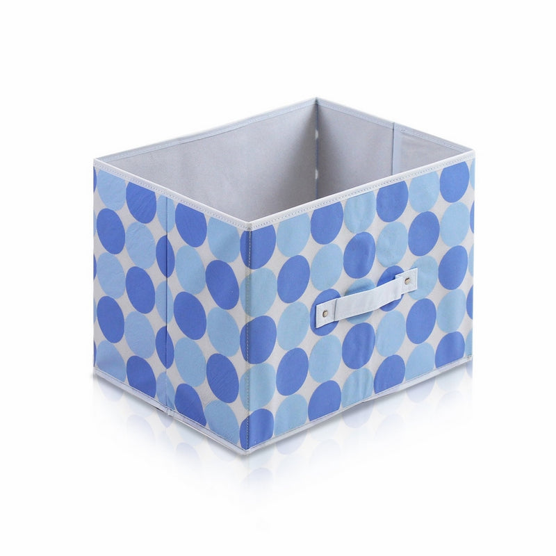 Furinno Laci 11144BL Non-Woven Fabric Soft Storage Organizer, Dot Design, Blue