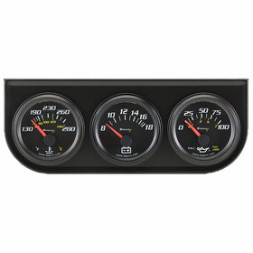 Equus 6200 2" Volt Triple Gauge Kit, Black