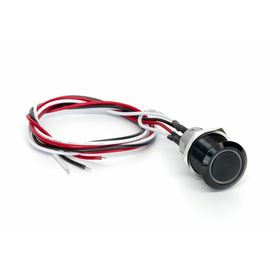 Plasmaglow 11130 Black Momentary LED Activator Switch with Blue LED Ring