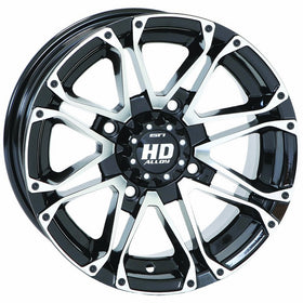 4/156 STI HD3 Alloy Wheel 14x7 4.0 3.0 Black Machined POLARIS