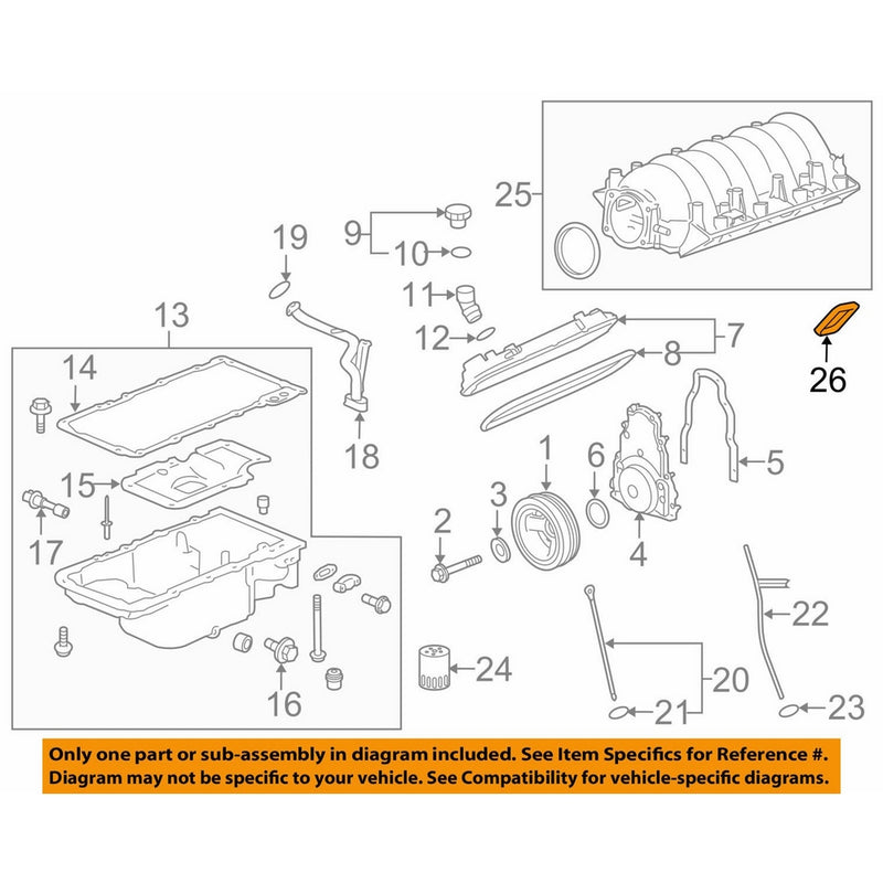 General Motors 19256623, Engine Intake Manifold Gasket