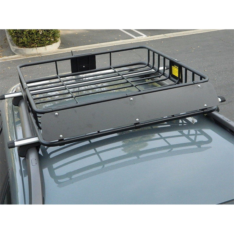HTTMT 43" Universal Black Roof Rack Cargo Carrier w/Luggage Hold Basket SUV