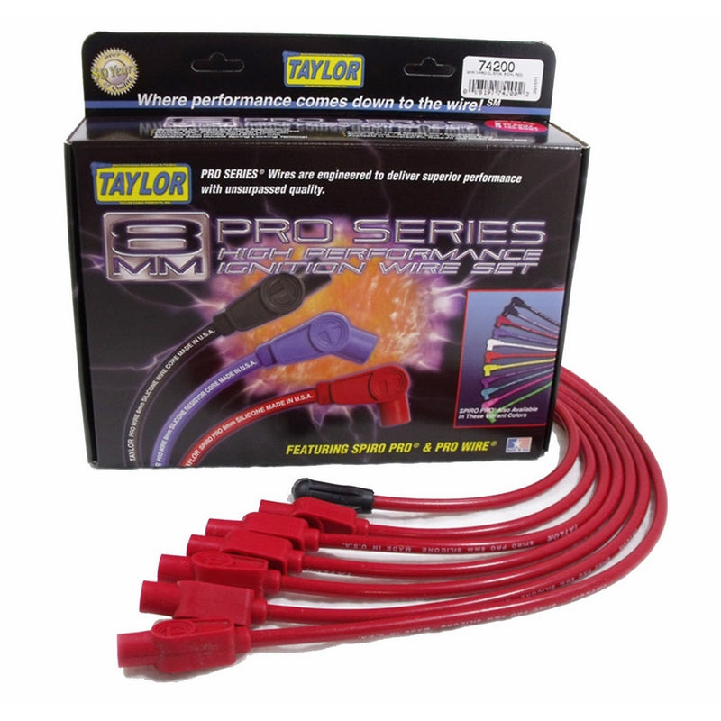 Taylor Cable 74200 Spiro-Pro Red Spark Plug Wire Set