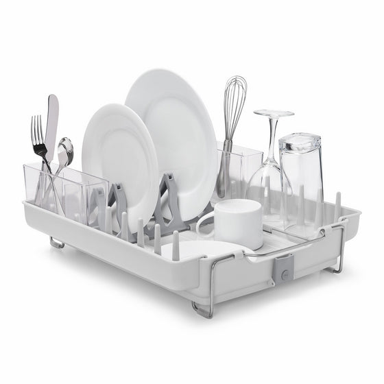 OXO Good Grips Convertible Foldaway Dish Rack, Stainless Steel