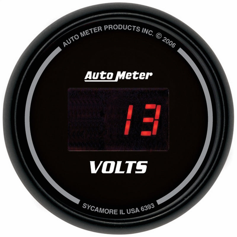 Auto Meter 6393 Sport Comp Digital 2-1/16" 40408 Volts Digital Voltmeter