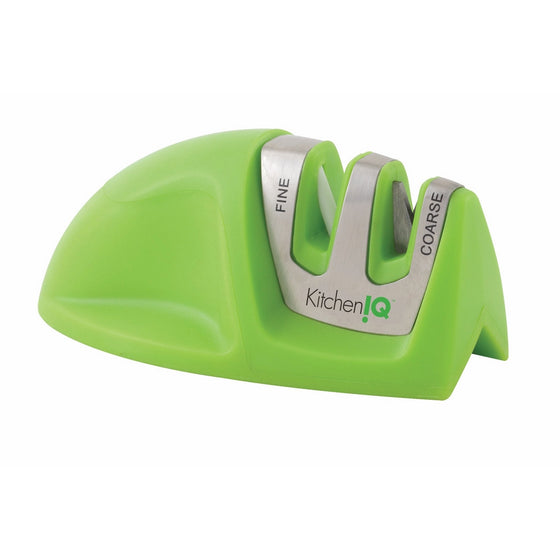 KitchenIQ 50881 Edge Grip 2-Stage Knife Sharpener, Green