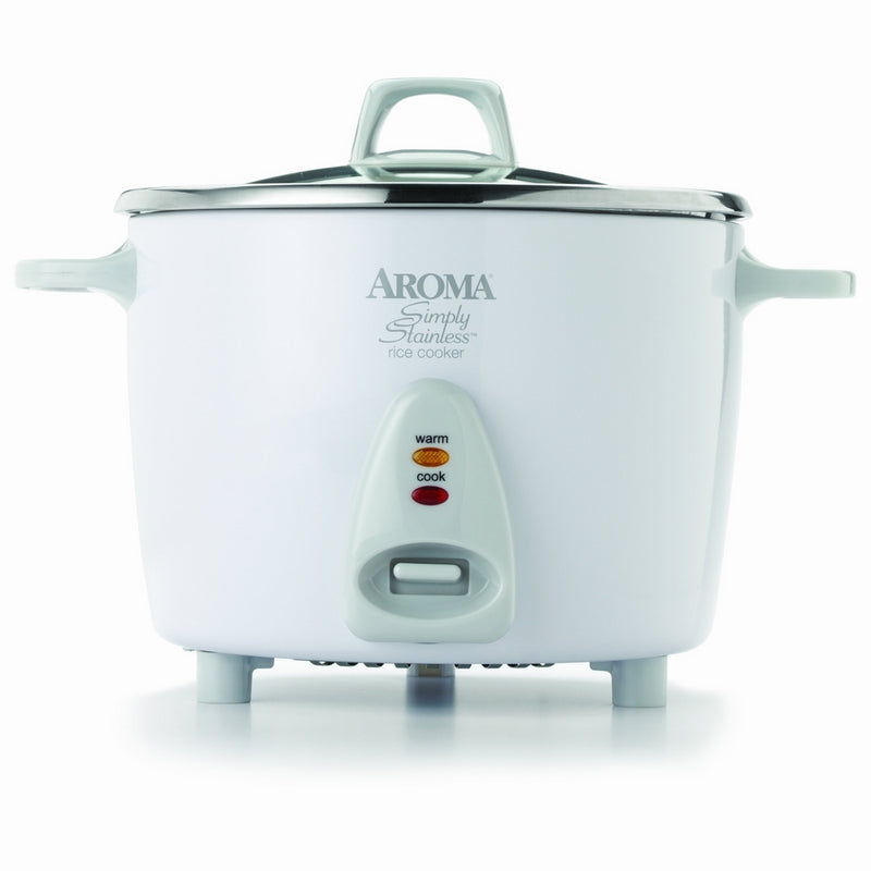 Aroma Housewares Simply Stainless 14-Cup (Cooked) (7-Cup UNCOOKED) Rice Cooker, Stainless Steel Inner Pot (ARC-757SG)