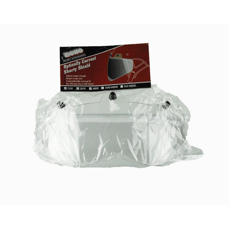 Echo Shorty 3 Snap Shield for Motorcycle Helmet (Clear)