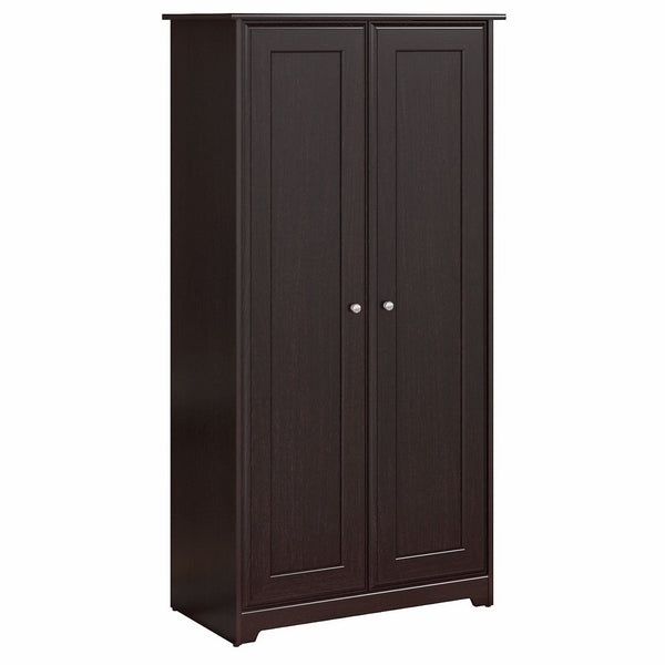 Bush Furniture Cabot Tall Storage Cabinet with Doors in Espresso Oak