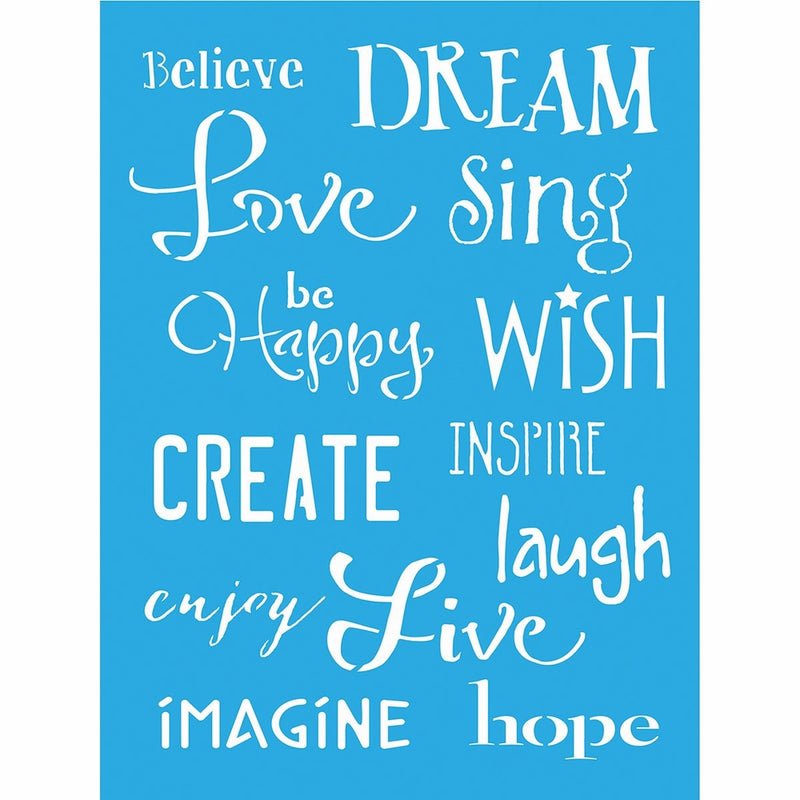 DecoArt ASMM68-38 Americana Decor Stencil, 6" by 8", Inspiration