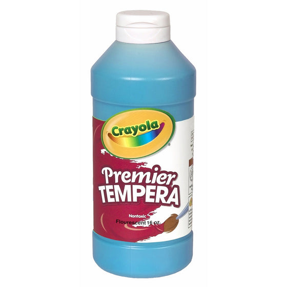 Crayola Fluorescent Paint 16-Ounce Plastic Squeeze Bottle, Ele Countric Blue
