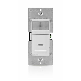 Leviton IPV05-1LZ 600-Watt Incandescent, 150-Watt LED/CFL Vacancy Sensor (Manual ON/Auto OFF), Single Pole