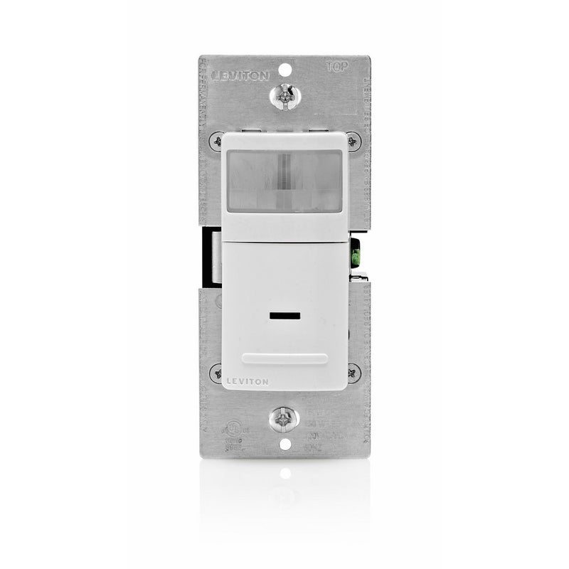 Leviton IPV05-1LZ 600-Watt Incandescent, 150-Watt LED/CFL Vacancy Sensor (Manual ON/Auto OFF), Single Pole