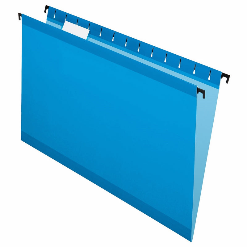 Pendaflex SureHook Reinforced Hanging Folders, Legal Size, Blue, 1/5 Cut, 20/BX (6153 1/5 BLU)