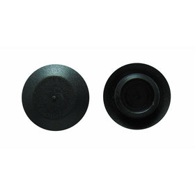 3/8" (0.375 inch) Flush Mount Black Plastic Body and Sheet Metal Hole Plug - Qty 25