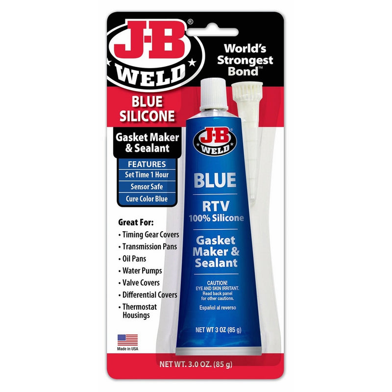 J-B Weld 31316 Blue RTV Silicone Gasket Maker and Sealant - 3 oz.