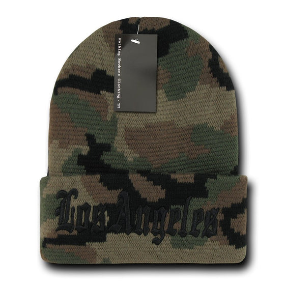 Nothing Nowhere Camo Los Angeles 2 City Beanies