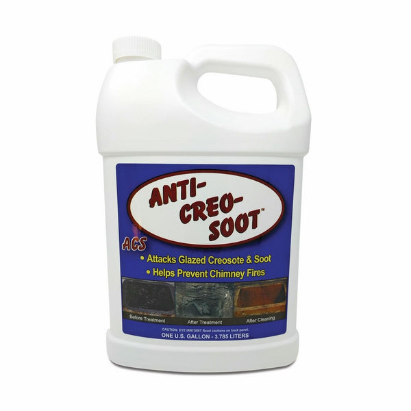 Liquid Creosote Remover - Anti-Creo-Soot | 1 Gallon Bottle | Removes Dangerous Glazed Creosote and Soot