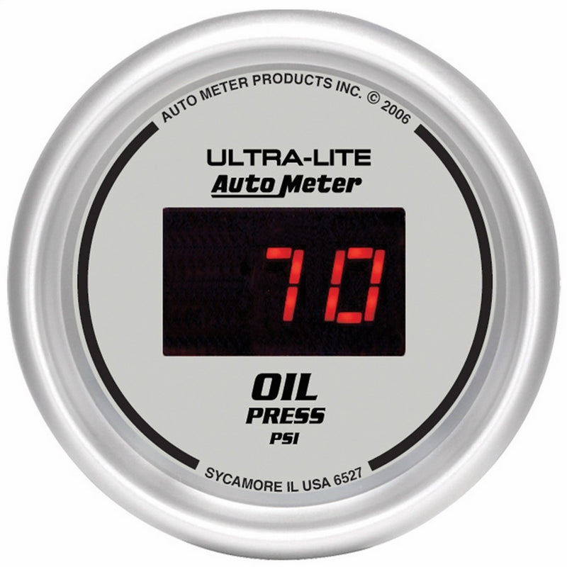 Auto Meter 6527 Ultra-Lite Digital 2-1/16" 0-100 PSI Digital Oil Pressure Gauge