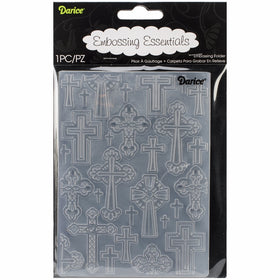 Darice Embossing Folder, 4.25 by 5.75-Inch, Crosses