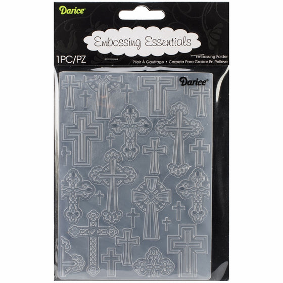 Darice Embossing Folder, 4.25 by 5.75-Inch, Crosses