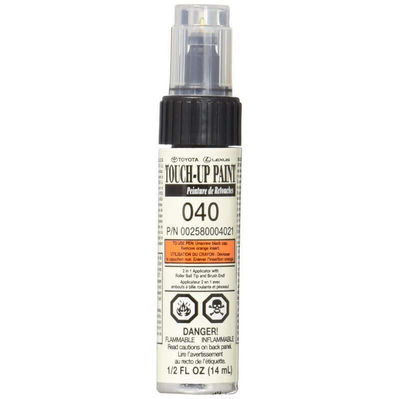 Genuine Toyota 00258-00040-21 White Touch-Up Paint Pen (1/2 fl oz, 14 ml)